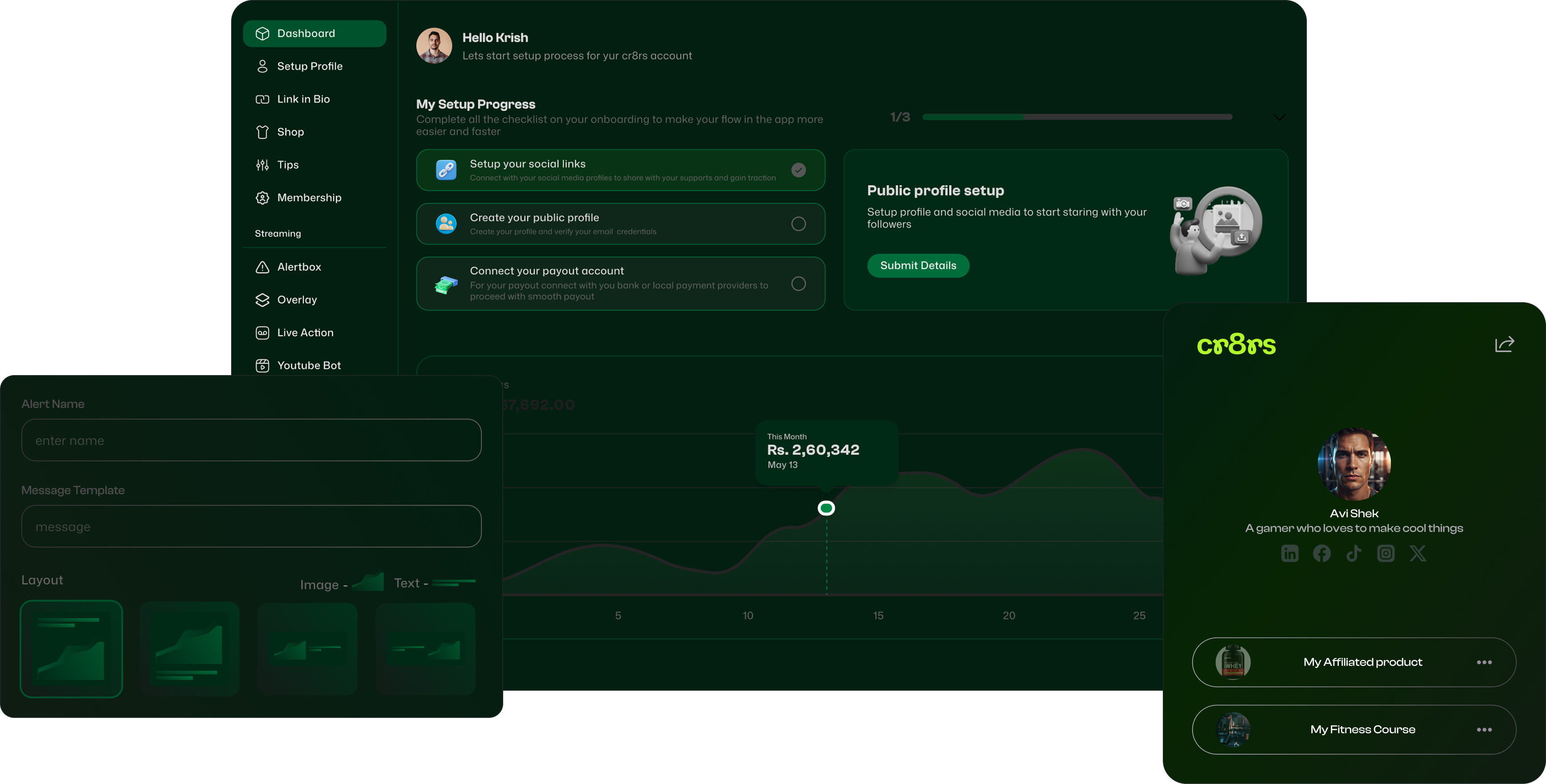 Dashboard and Features